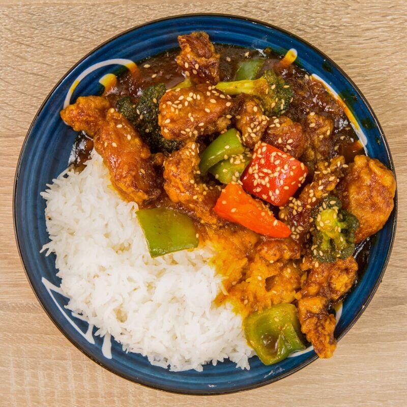 Sesame Chicken Over Rice