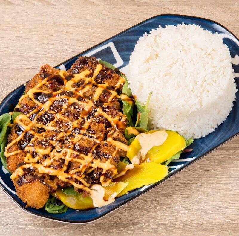 Fried Pork Chop Over Rice