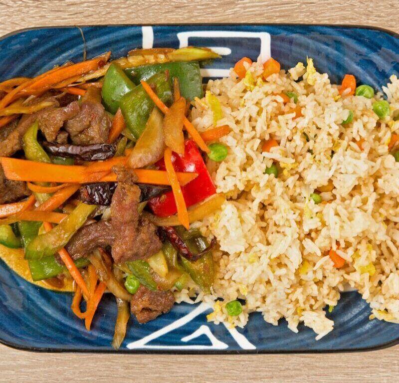 Mongolian Beef Over Rice